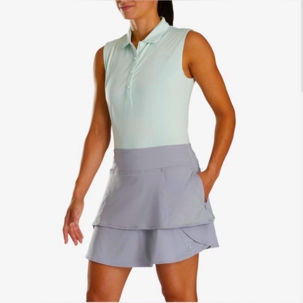 FootJoy Performance Layered Skort Womens Gray Golf Skirt NWOT Medium